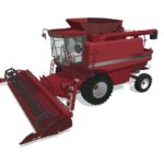 Red Combine Harvester