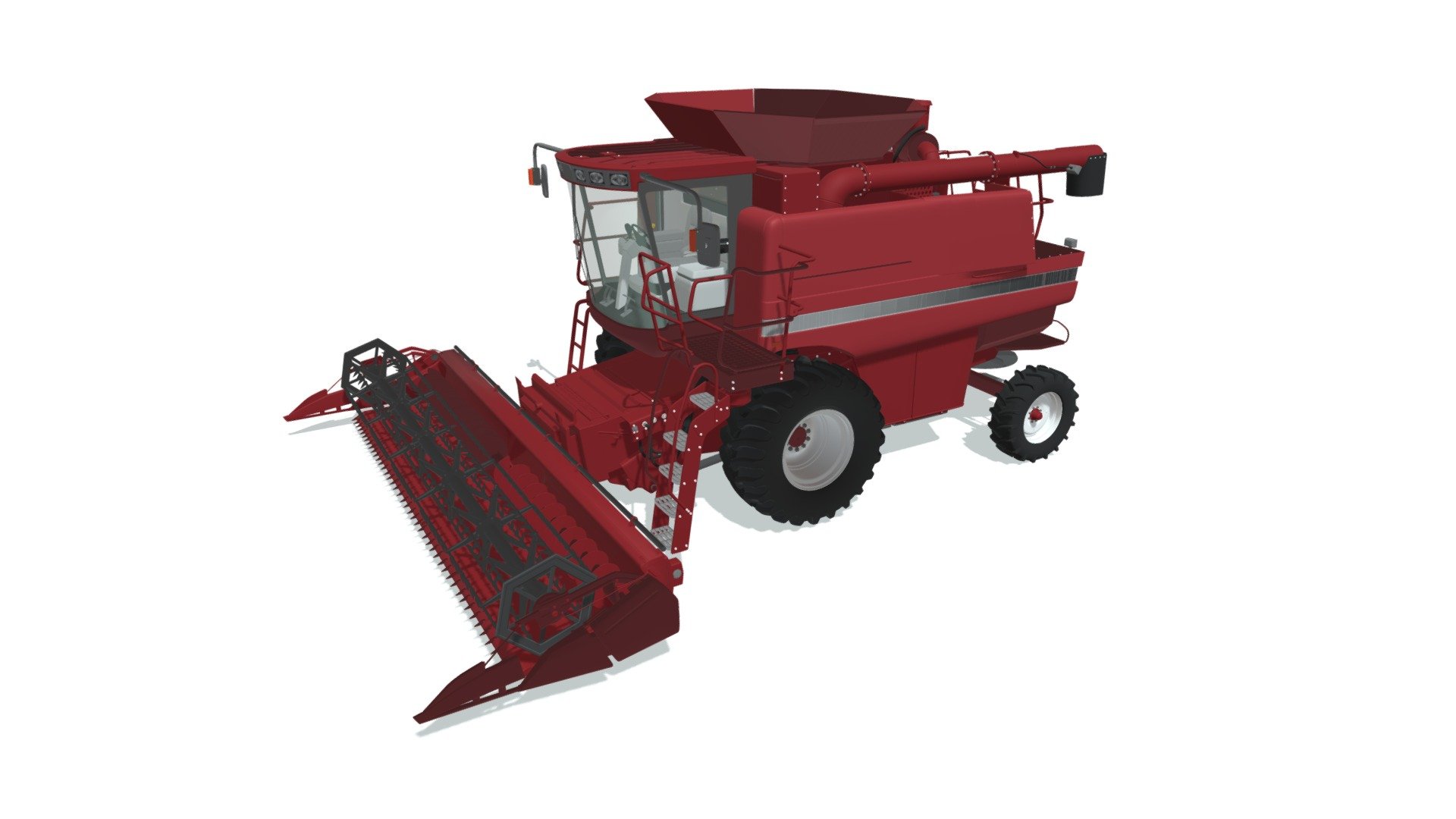 Red Combine Harvester