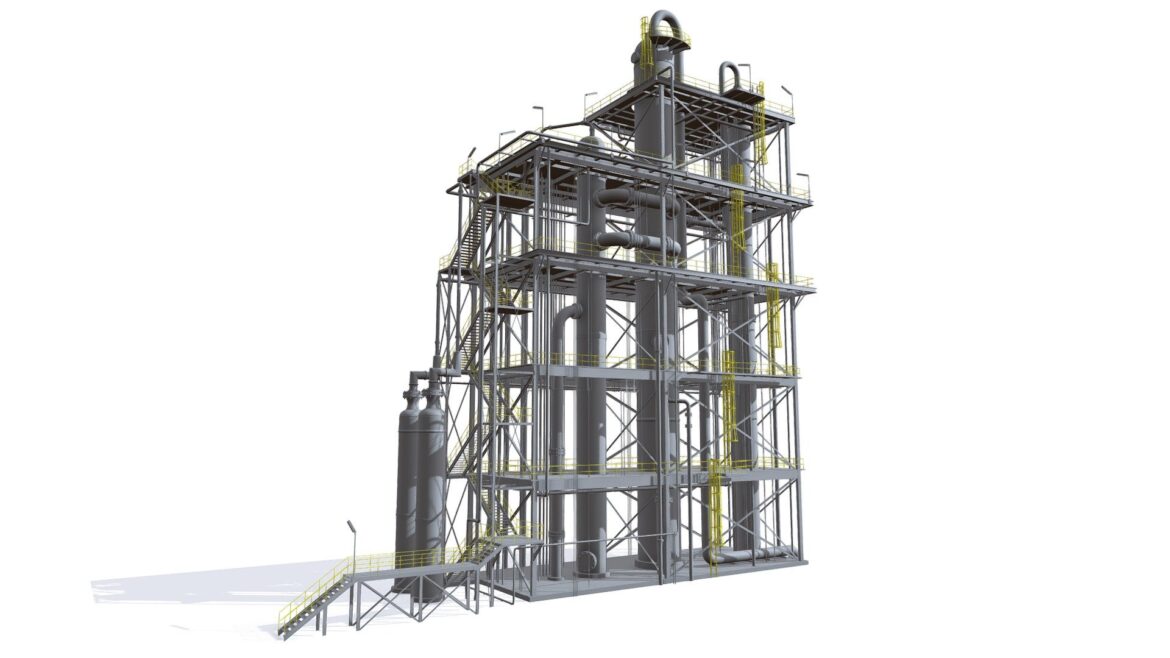 refinery unit 3d model