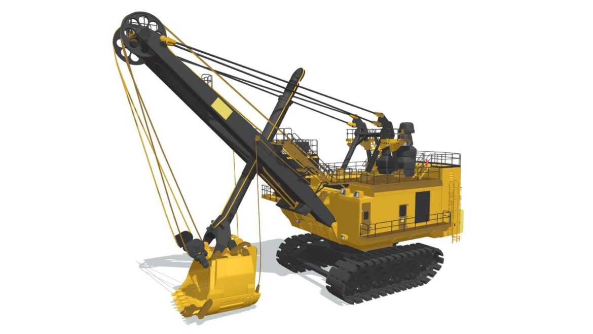 electric rope shovel 3d model
