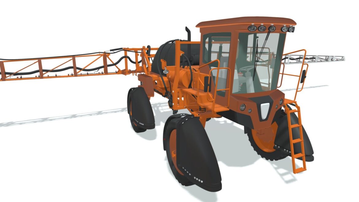 self propelled farm sprayer 3d model