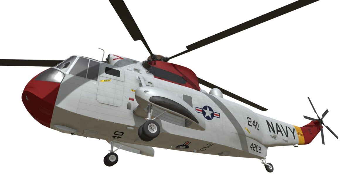 sikorsky sh 3 sea king helicopter 3d model