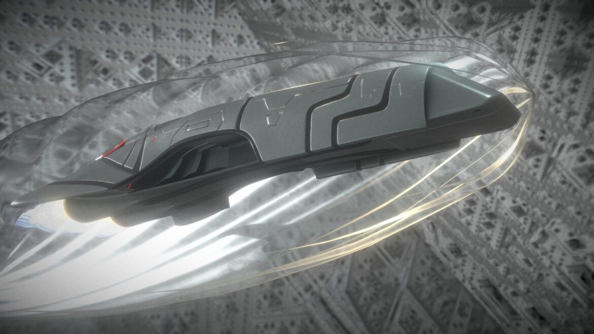spaceship keeper mid poly version 3d model