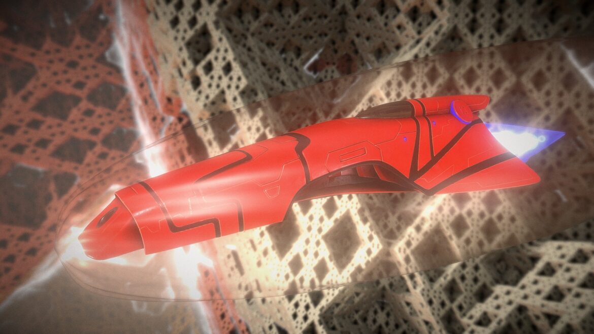 spaceship keeper red version 3d model