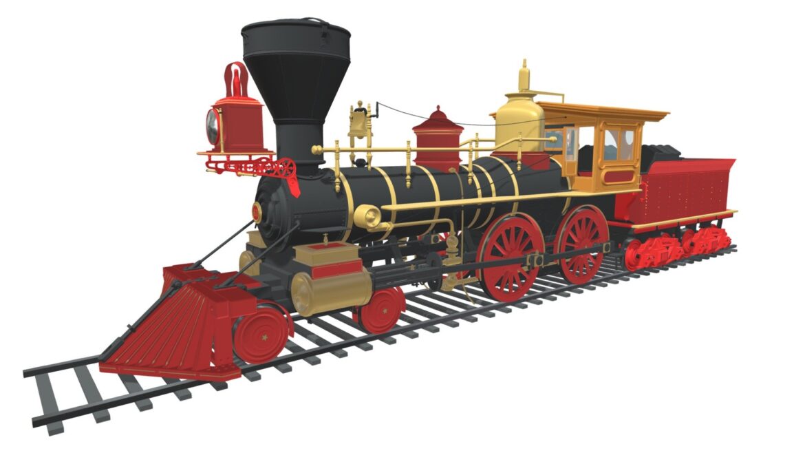 steam locomotive leviathan 3d model