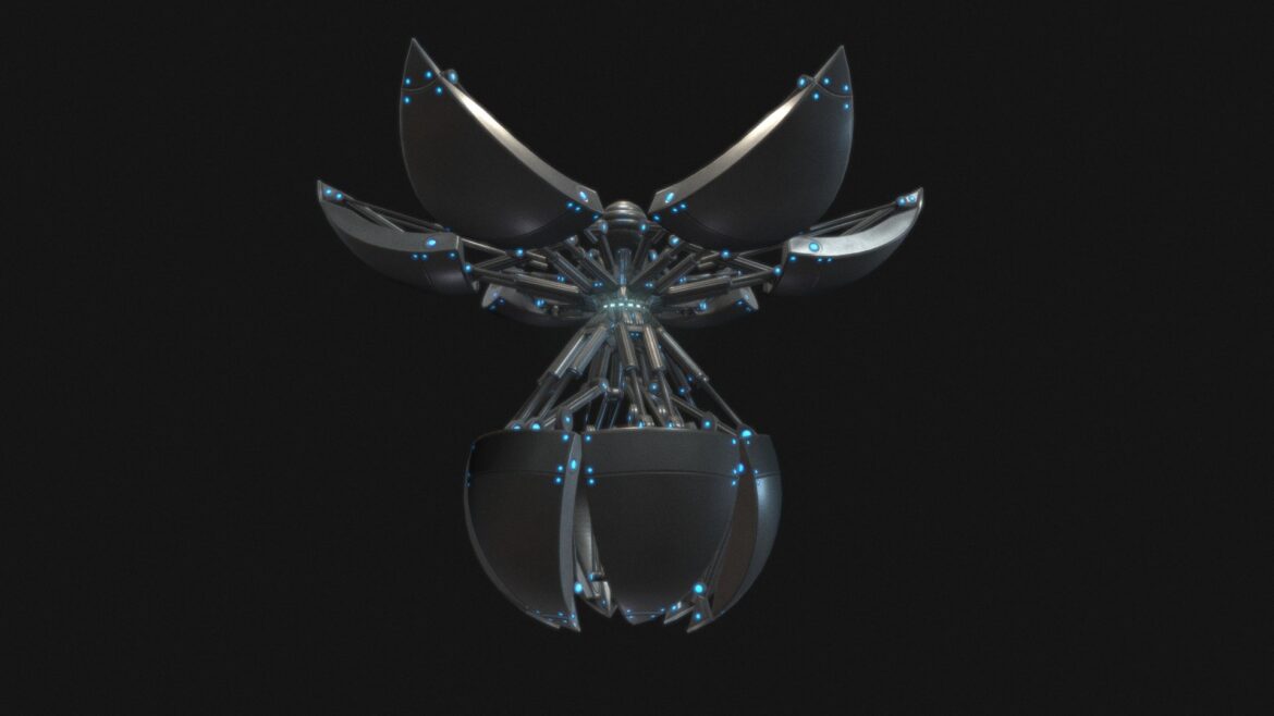 test sphere bot new animations 3d model