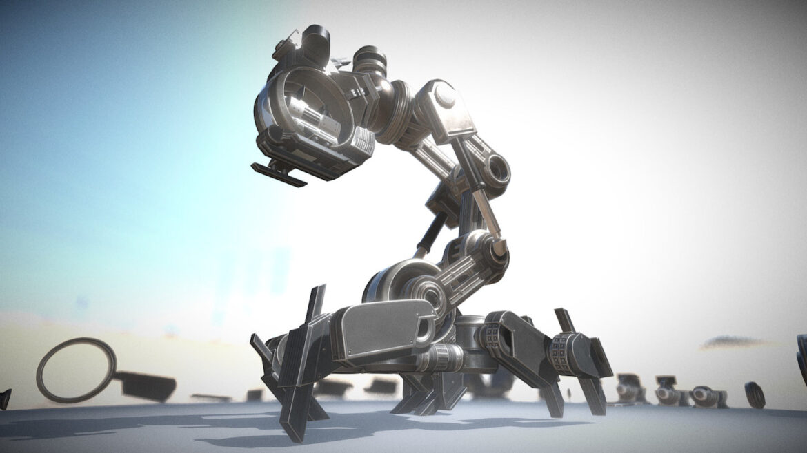 the walking mech neck basic version 3d model
