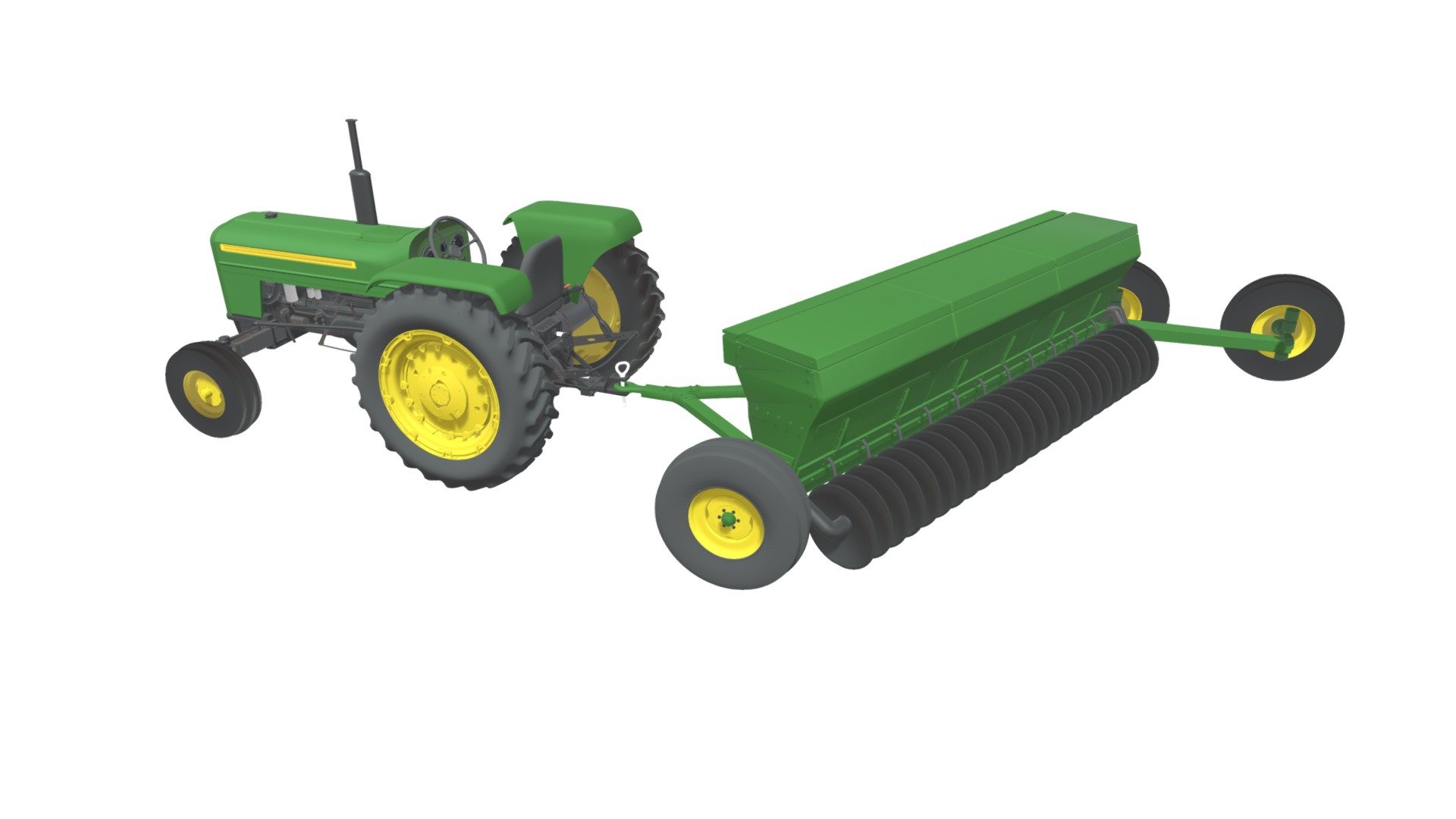 Tractor with Disc Harrow