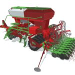 trailed planter seeder 3d model