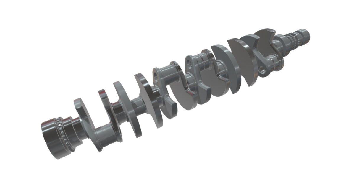 v12 crankshaft 3d model
