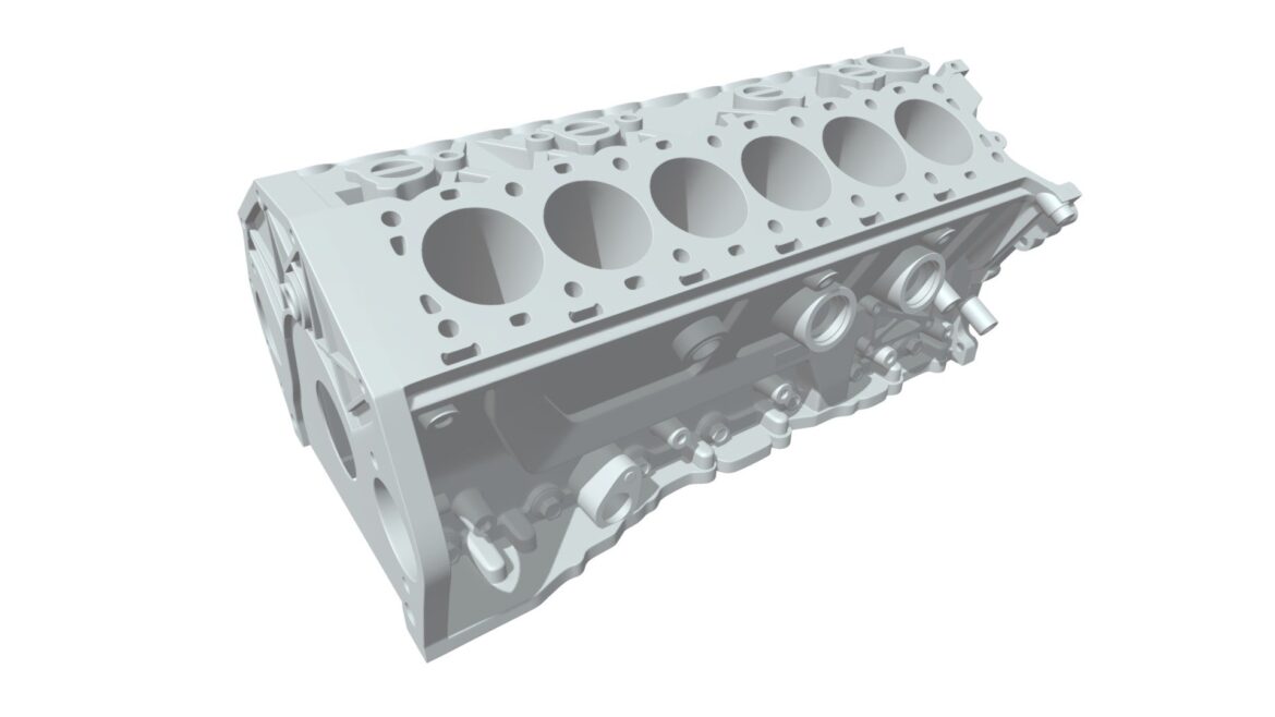 v12 engine block 3d model