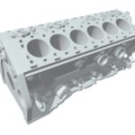 v12 engine block 3d model