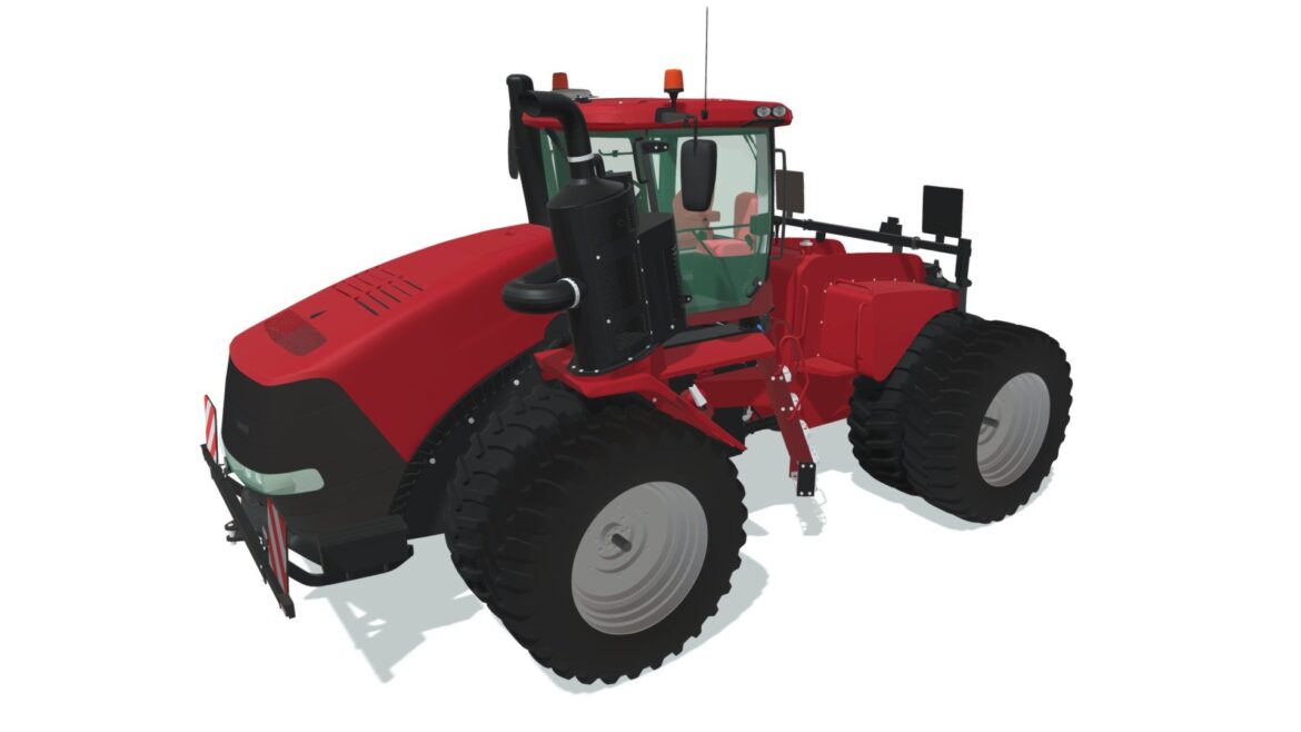 wheeled articulated tractor 3d model