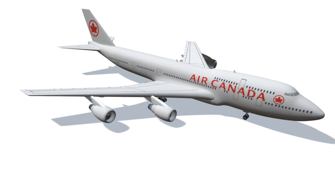 air canada boeing 747 3d model