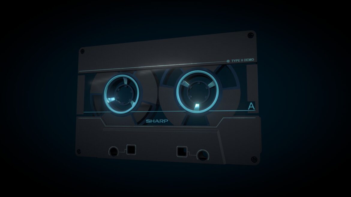 audio cassette 3d model