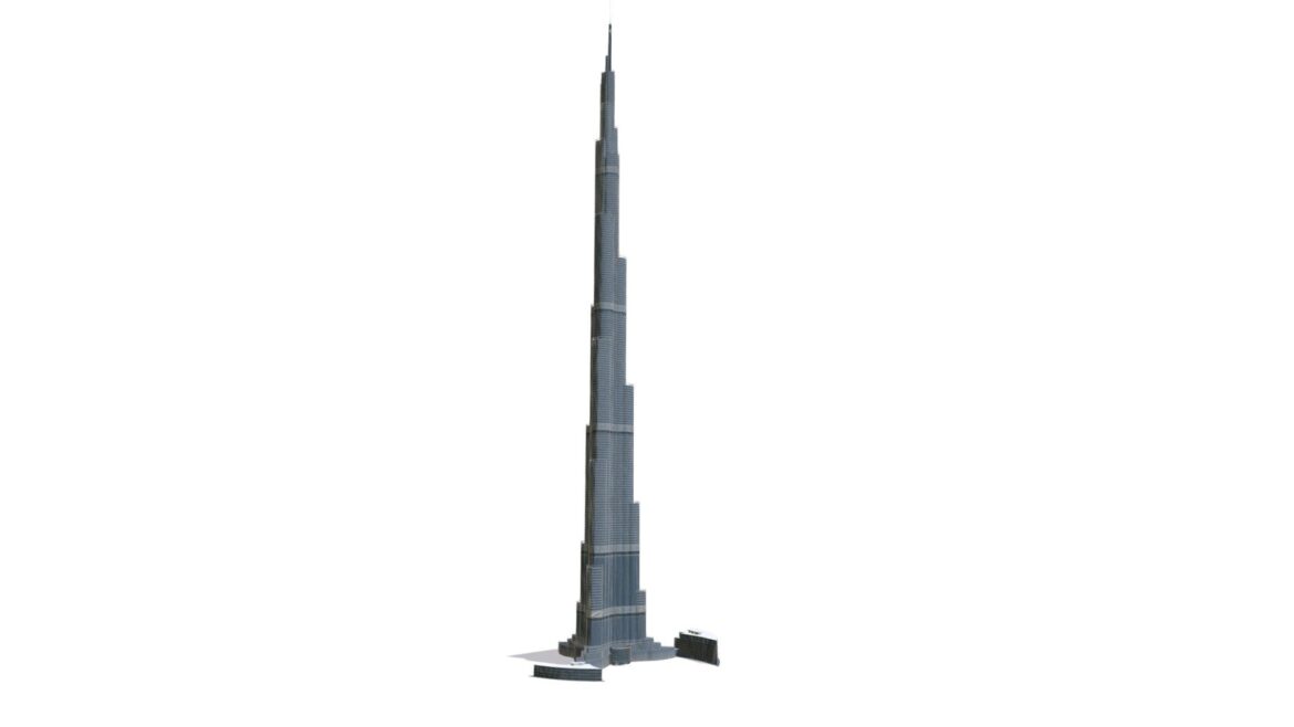 burj khalifa dubai tower 3d model