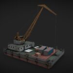 crane vessel 3d model
