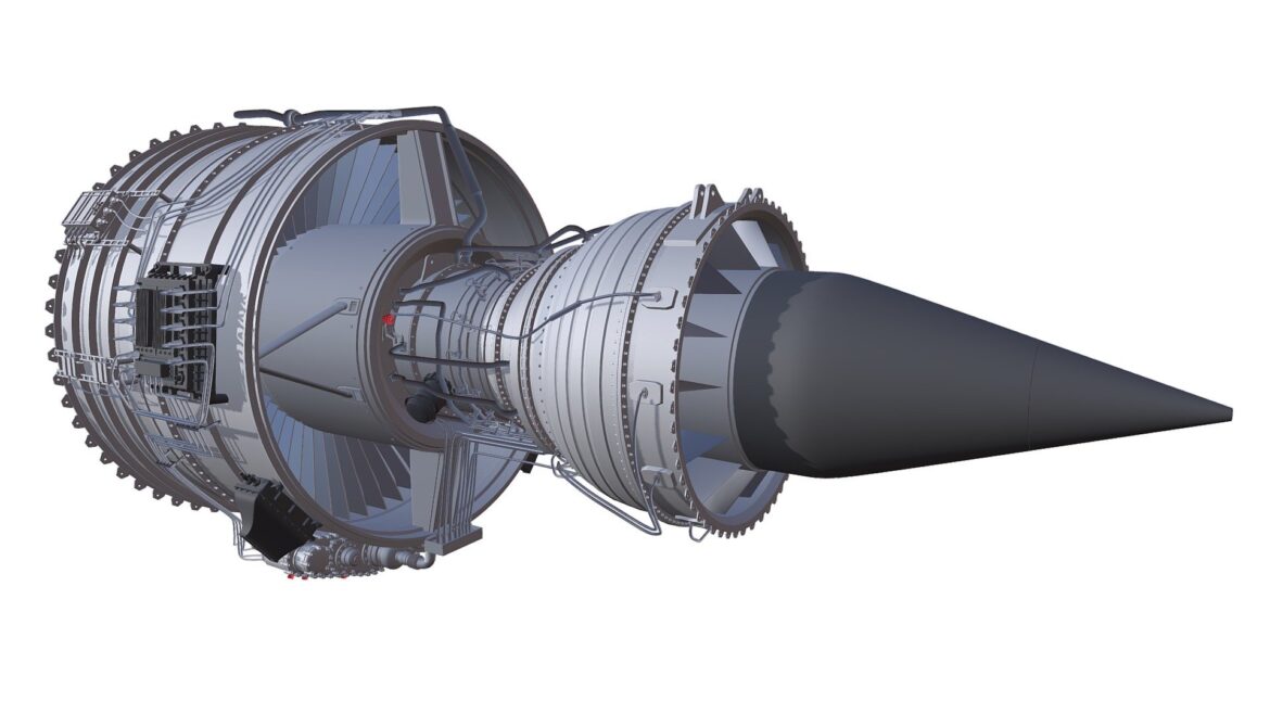 fanjet turbofan engine 3d model