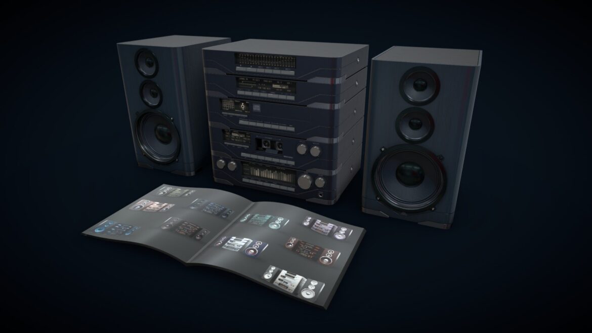 hi fi multi component audio system 3d model