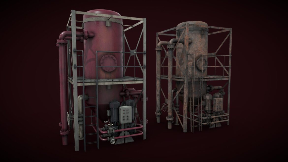 industrial gas separator 3d model