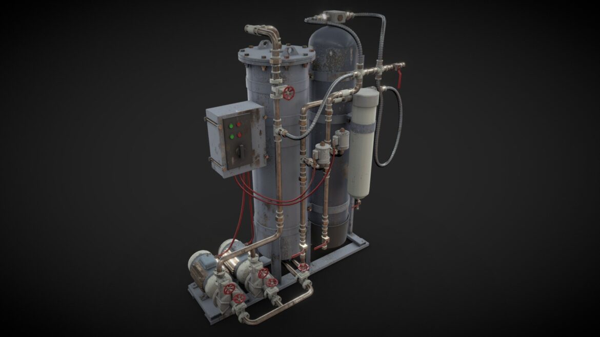 oil gaz water separator 3d model
