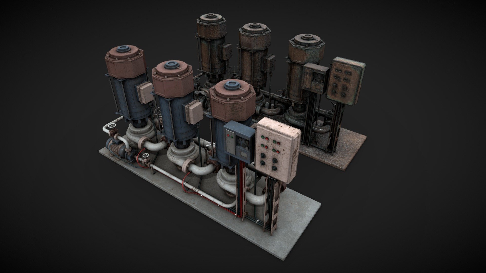 Rusted pump station