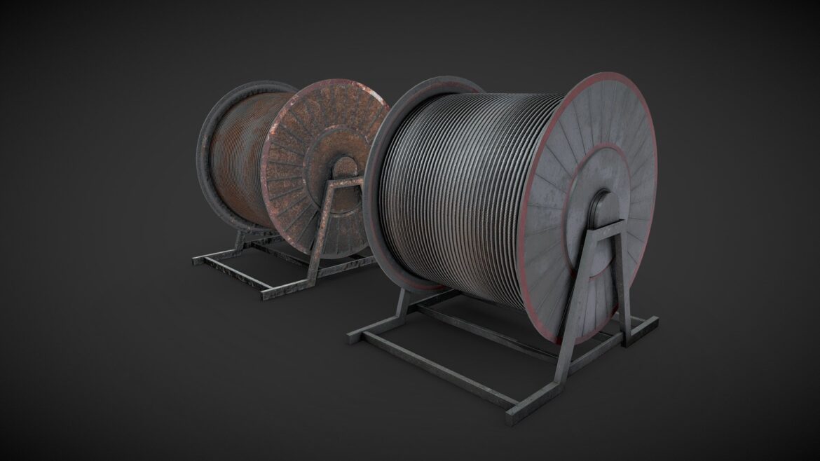 industrial wire reel 3d model