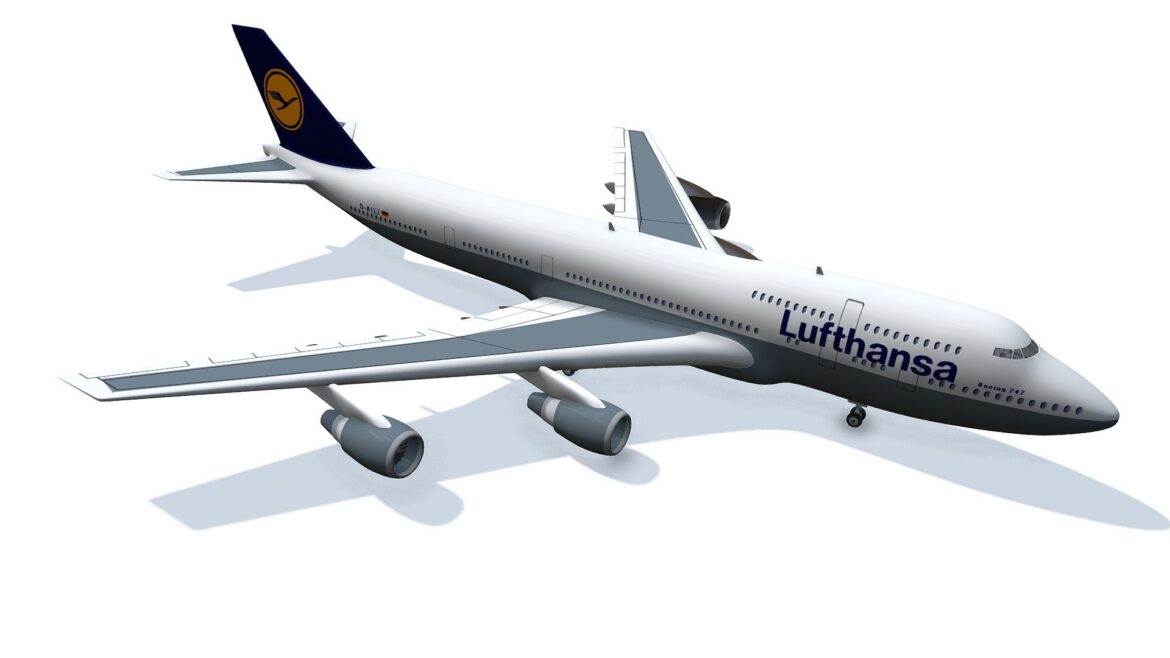 lufthansa airlines 3d model