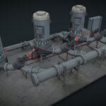 Machinery device. Pump station