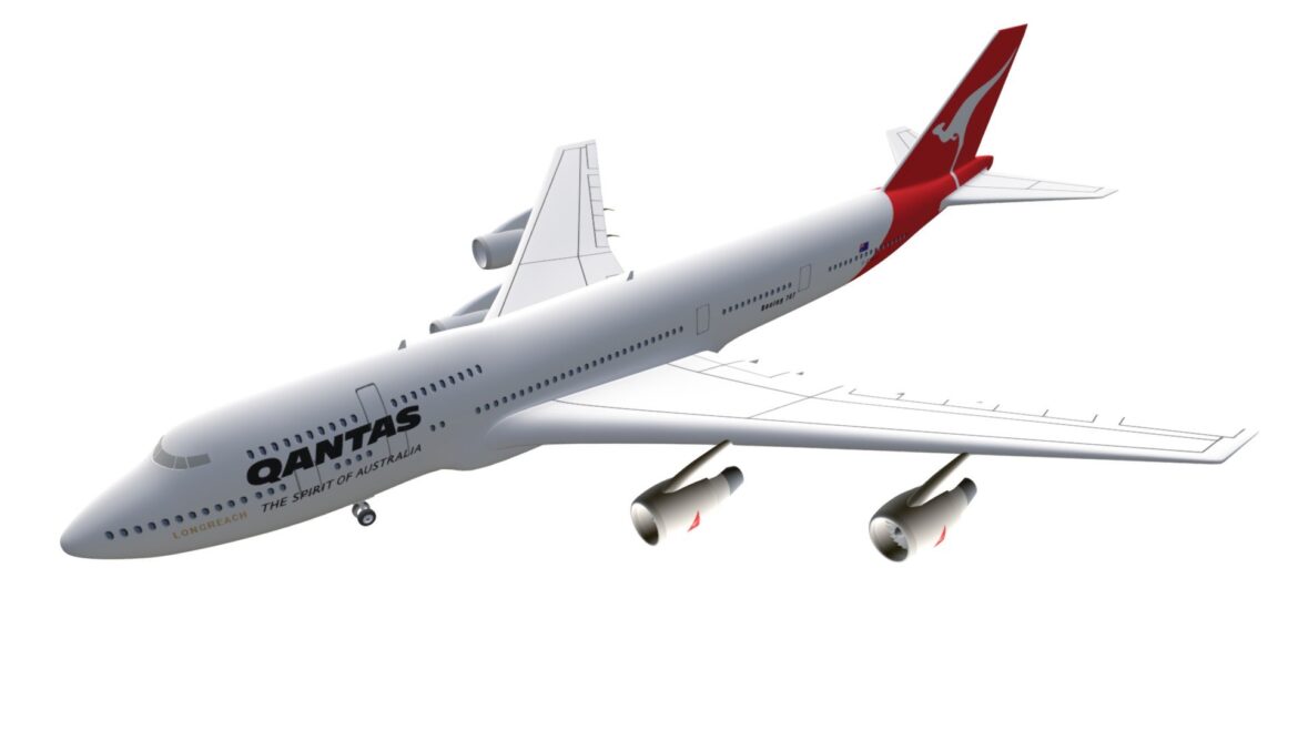 qantas airways 3d model