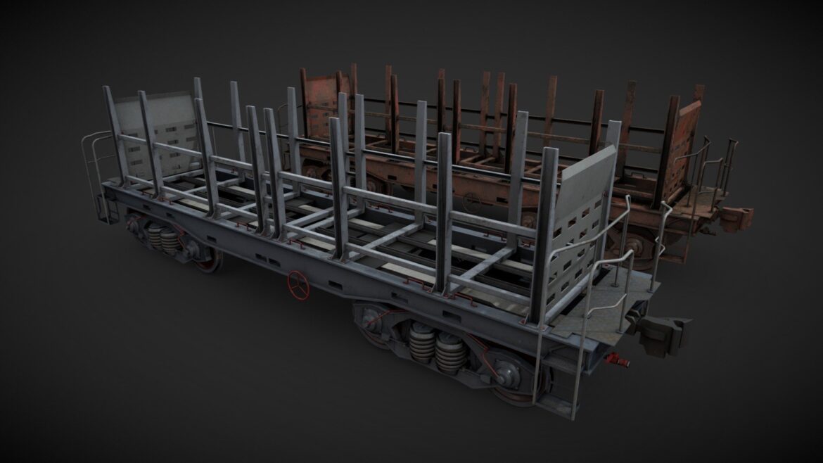 railroad cargo car 3d model