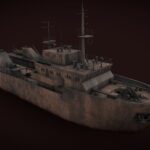 Old rusted abandoned vessel