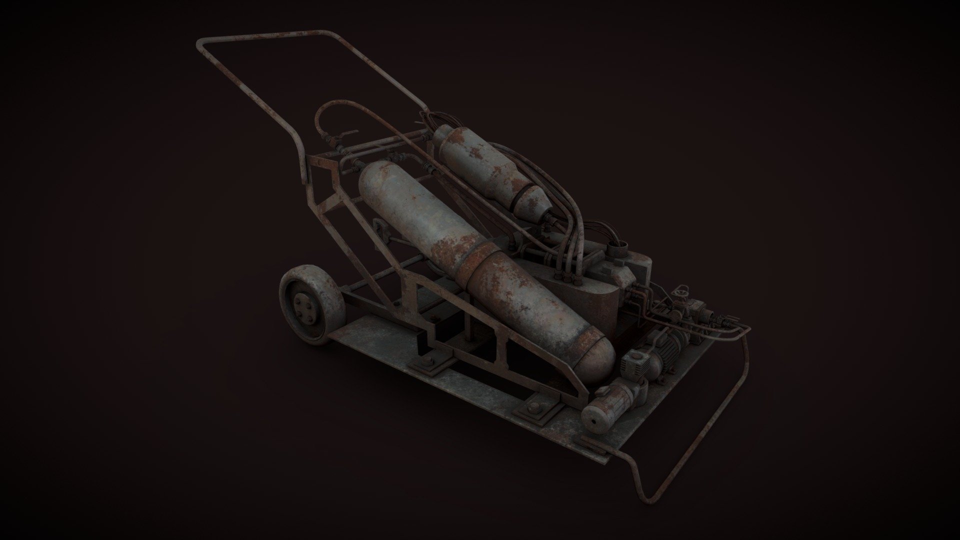 Rusted portable machinery device
