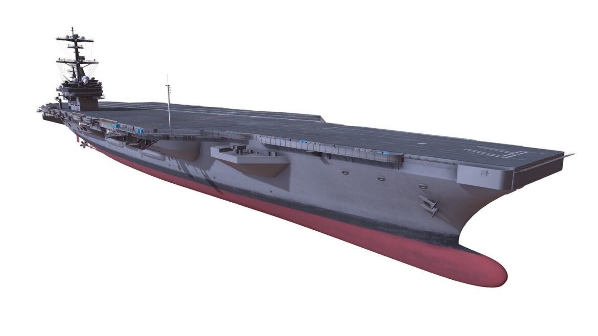 uss george hw bush cvn 77 aircraft carrier 3d model