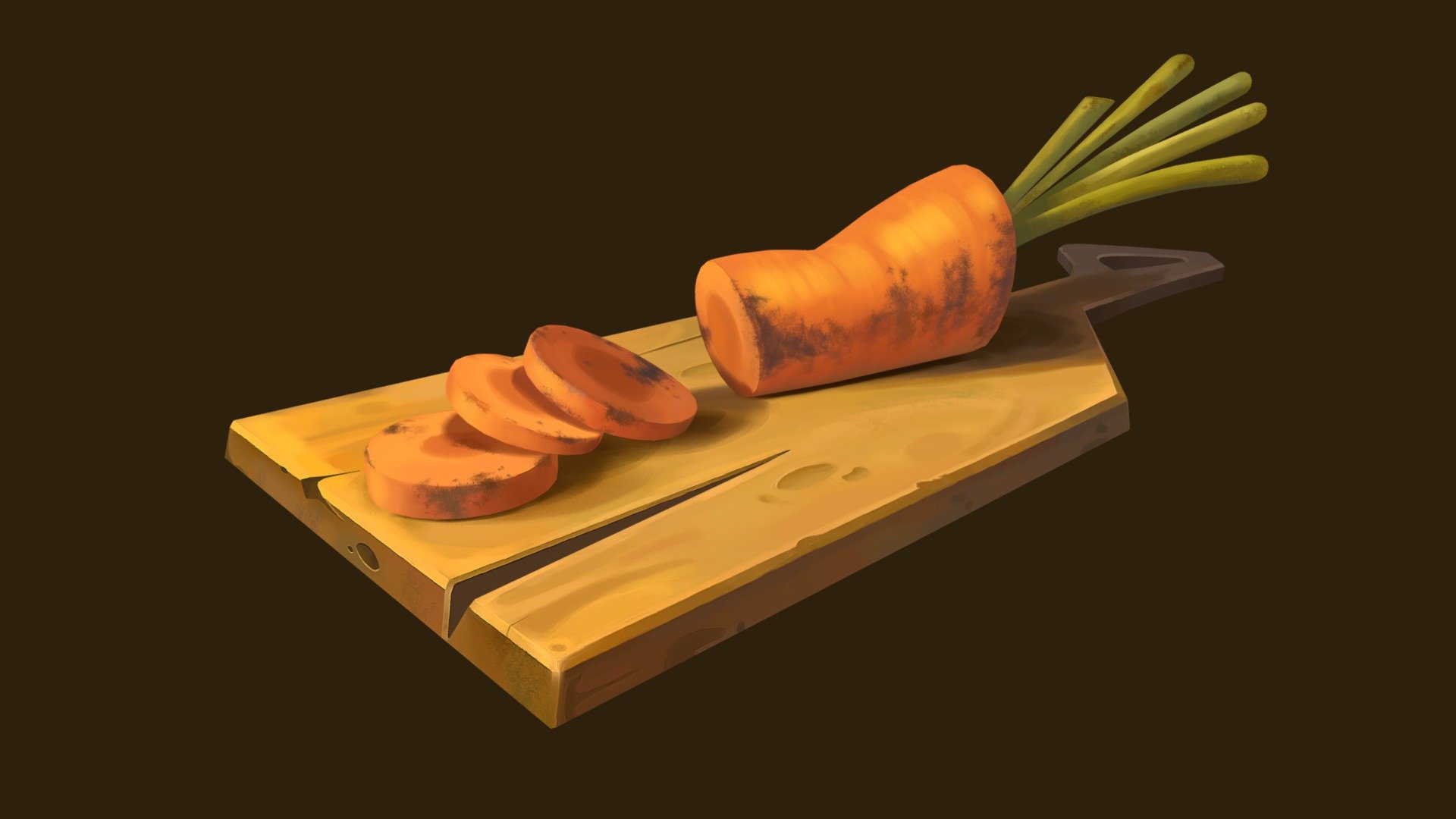 3D Painterly Carrot