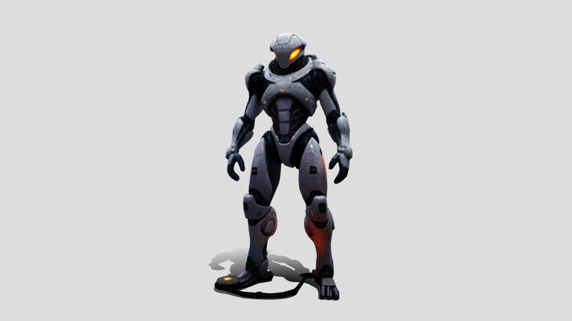 alien robotic character 3d model