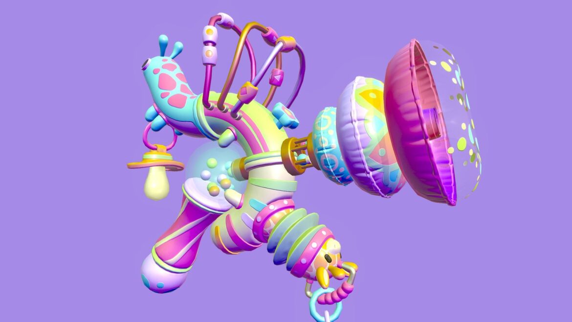 baby toy gun 3d model