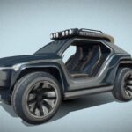 Black futuristic off-road vehicle