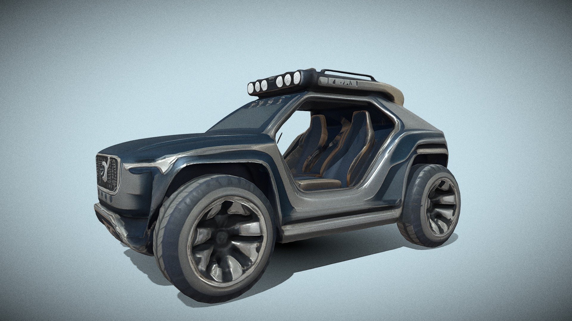Black futuristic off-road vehicle