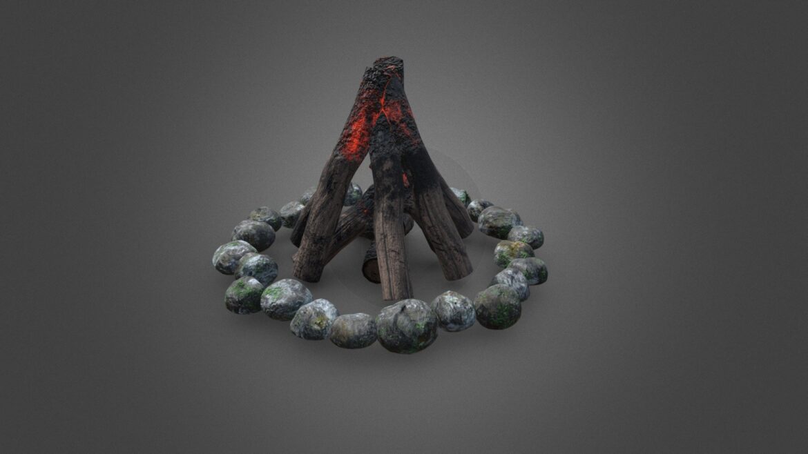 campfire 3d model