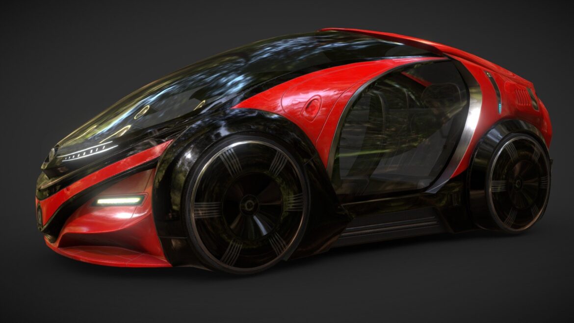 car 4 scifi 3dpro 3d model