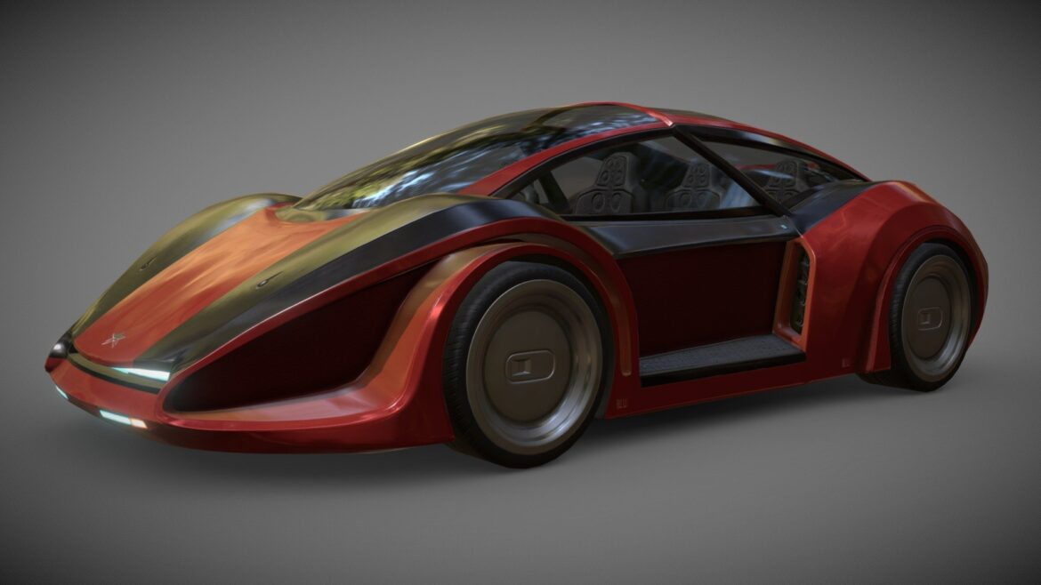 car 9 scifi 3dpro 3d model