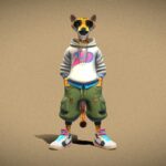 cool cheetah in street fashion