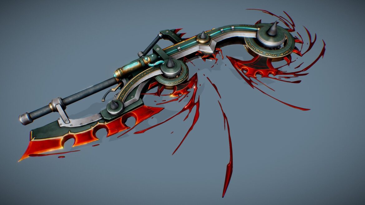 cruel crimson sawblade 3d model