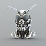 Cyber Insectoid Sentinel helmet