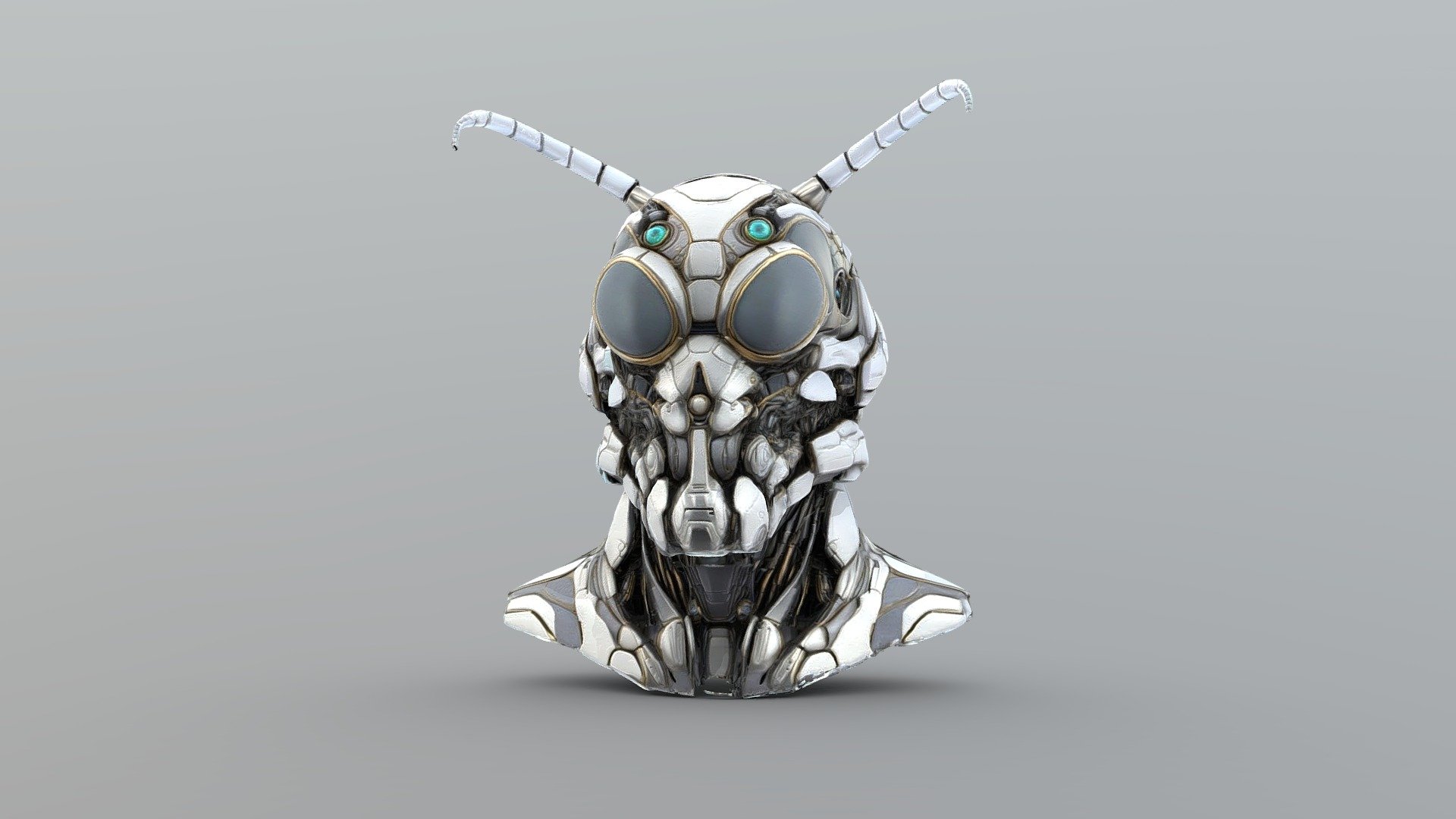 Cyber Insectoid Sentinel helmet