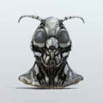 Cyber Insectoid Sentinel helmet