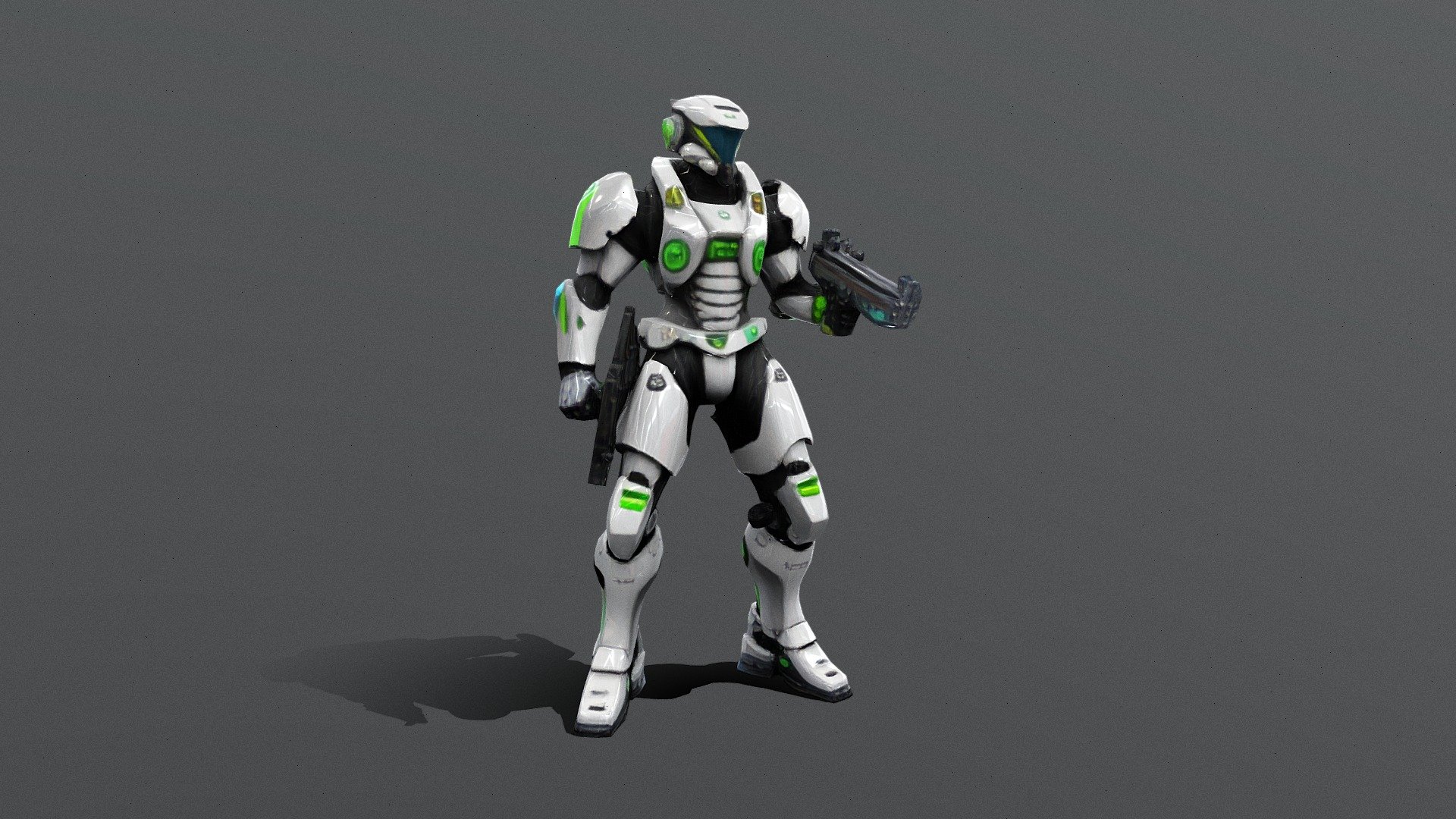 Exoskeletal Uniformed Soldier