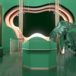 fantasy green garden space baked