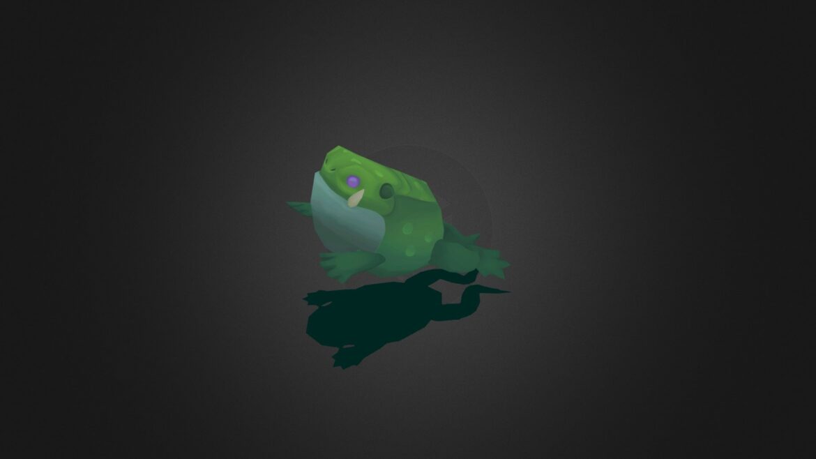 frog jumping 3d model